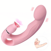 Vibrador consolador que estimula el punto G y lame la lengua